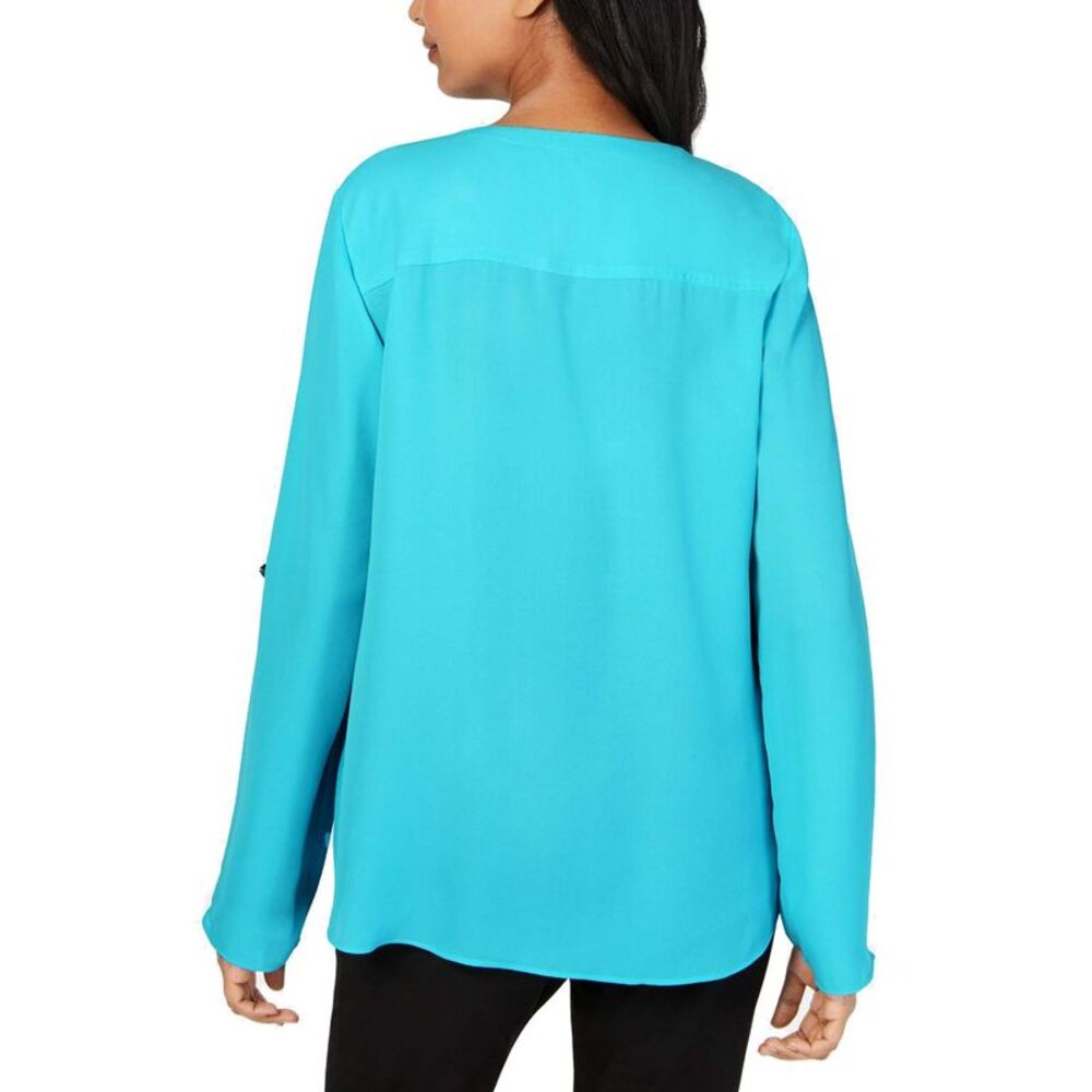JM Collection Lace-Up Top - Picture 3 of 4